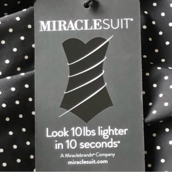 Miraclesuit Black And White Polkadot One Piece Size 20W - Picture 7 of 14